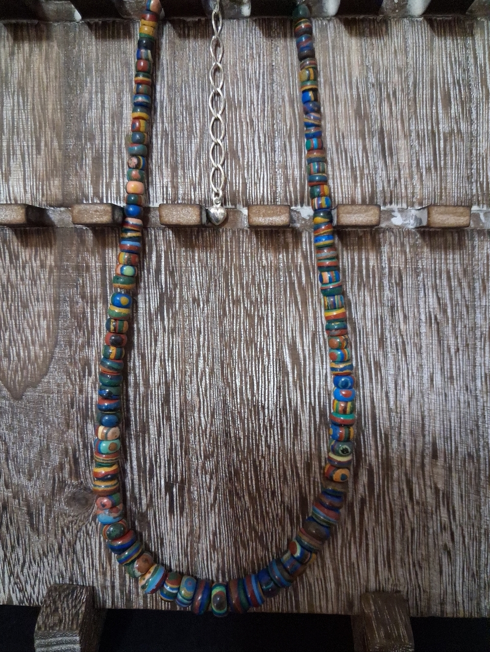 Jay King Mine Finds DTR .925 Rainbow Calsilica Graduated Bead Necklace
